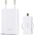 Deltaco USB Laturisarja autoon ja kotiin, USB A, 1A *UUSI* - pikkukuva 1