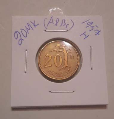 20 markkaa 1957 H