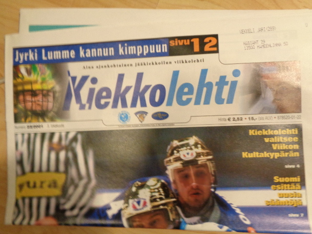 Kiekkolehti Nro 22/2001 (18.11)