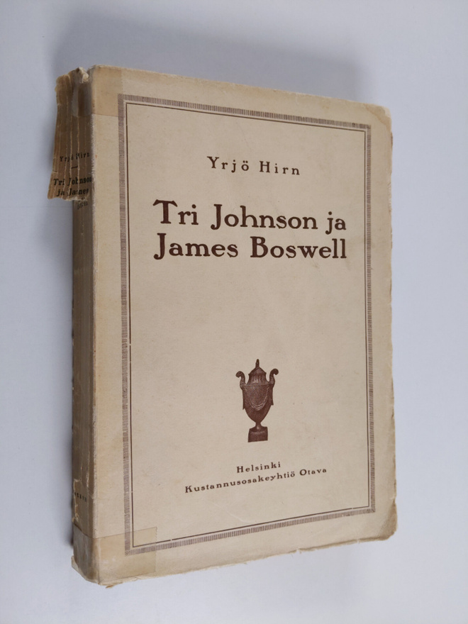 Yrjö Hirn : Tri Johnson ja James Boswell : kuvaus Englann...