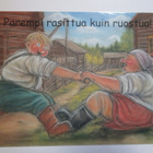 KULKEMATON HÖRÖLÄN ISÄNNÄN JA EMÄNNÄN KISA TERHO PELTONIEMI - pikkukuva 1