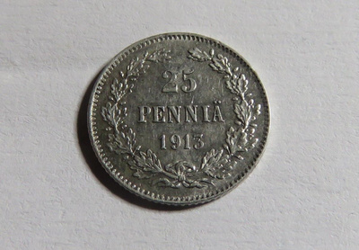 25 penniä 1913