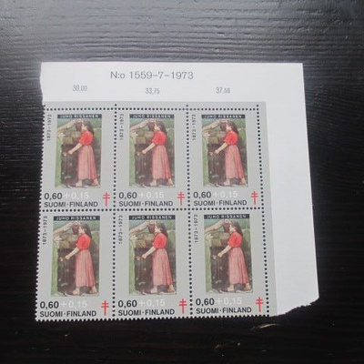 Tuberkuloosi 0,60+0,15mk 1973 numerokuusilo **