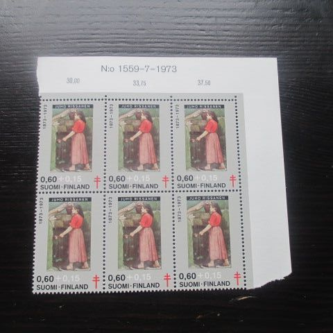Tuberkuloosi 0,60+0,15mk 1973 numerokuusilo **