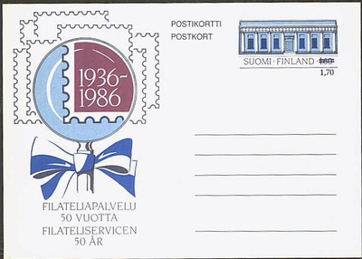 1987 1.70/1.60mk filateliapalvelu ehiö +