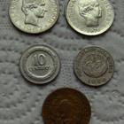 Kolumbialaisia kolikoita 1959-1970 5 kpl Colombia Centavos - pikkukuva 5