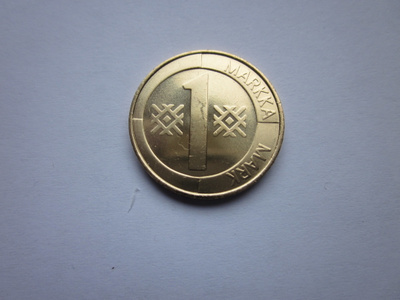 1 markka UNC, v. 2001