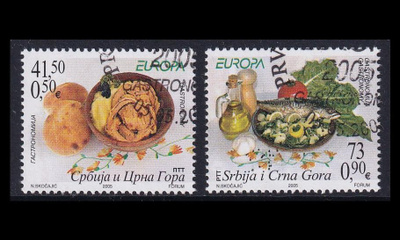 Jugoslavia 3269-70 o Europa gastronomia (2005)
