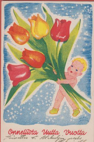Helena Helkama Lapsella tulppaanikimppu