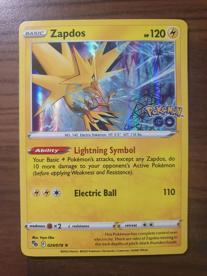 Pokemon Zapdos 029/078 Holo Rare