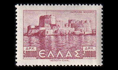 Kreikka 481 ** Maisemat 5000000 Dr (1942)