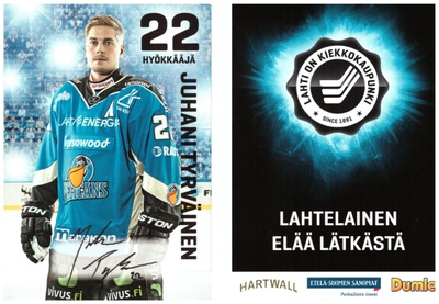 JUHANI TYRVÄINEN #22 PELICANS Postikortti Nimmarilla