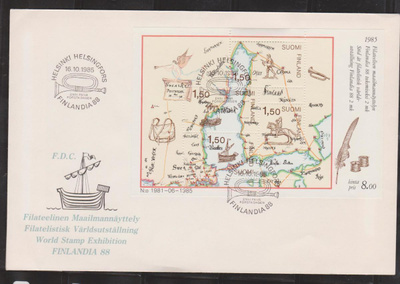 FDC 1985 FINLANDIA 88  BL1
