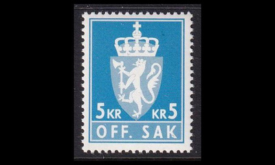 Norja 104 ** Virkamerkki 5.00 Kr (1976)