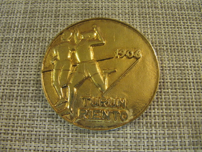 Turun Riento mitali Kaarlo Mäkiselle 14.5.1972.  80 V.