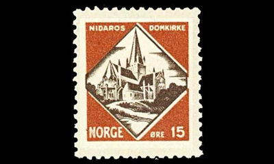 Norja 156 ** Pyhä Olavi 15 öre (1930)