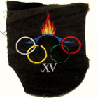 1952 Olympialaiset villakangasmerkki 11x11cm - pikkukuva 1