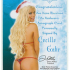 Bench Warmer 2011 Holiday Series Autograph Cecille Gahr - pikkukuva 2
