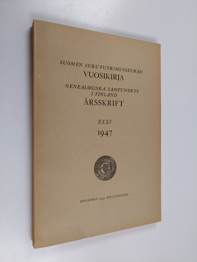 Suomen sukututkimusseuran vuosikirja XXXI 1947