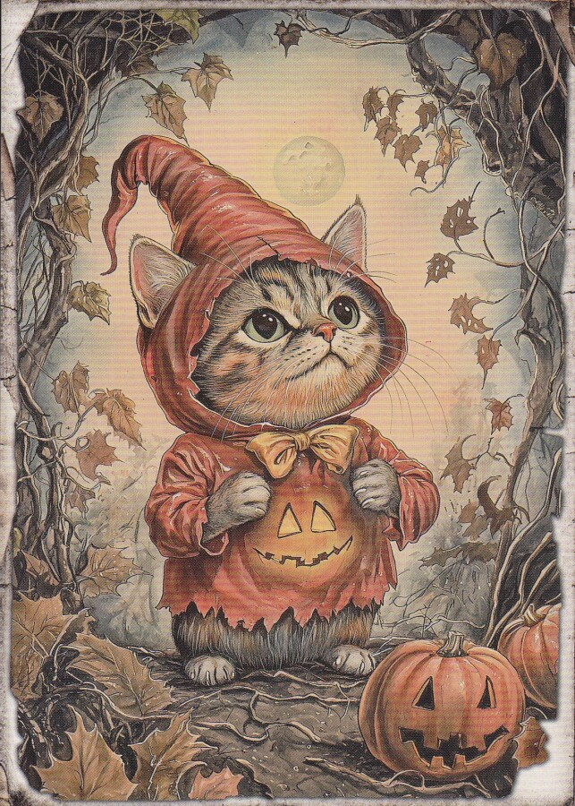 Halloween kissalla kurpitsan kuva paidassa