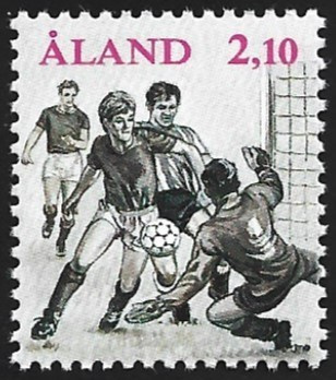 Åland 1991 Islands Games Jalkapallo 2,10 mk ** LaPe 049