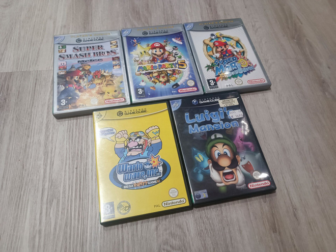 Gamecube Mario Luigi Wario paketti