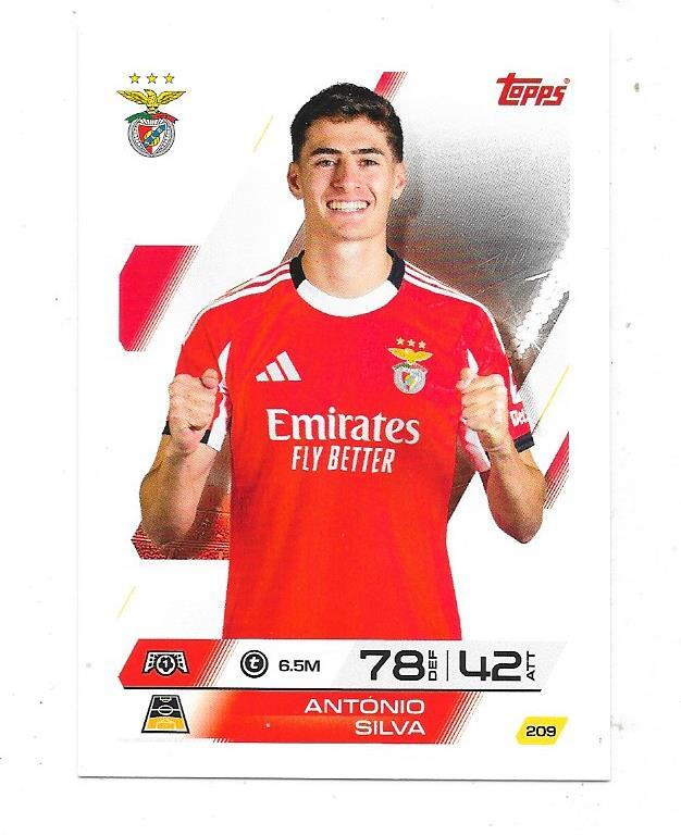 2025-26 Topps Match Attax #209 Antonio Silva , SL Benfica