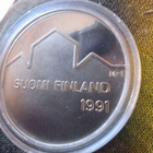 100mk hopea kolikko jääkiekon mm-kisat 1991. - pikkukuva 2