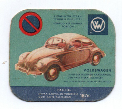 Kahvilappu Paulig VOLKSWAGRN