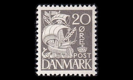 Tanska 203_II * Laiva rasteritausta 20 öre (1933)