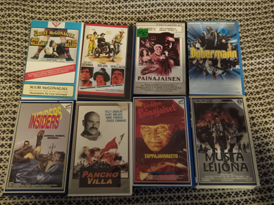 Vhs-kasetteja laatikollinen erä4