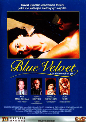 Blue Velvet, David Lynch 1986, D Hopper, K MacLachlan, suomi