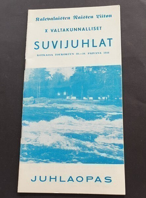 Kotka 1966 Kalevalaisten n Suvijuhla ohjelmavihkonen