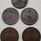 1 PENNI (5kpl) v.1873,1874,1875,1876 ja 1881 - pikkukuva 2
