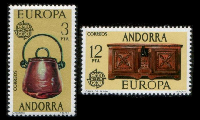 Andorra Sp 101-2 ** Europa taidekäsitöitä (1976)