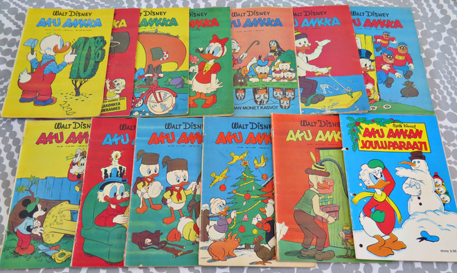 Aku Ankka -lehtiä vuodelta 1977 - 13 kpl