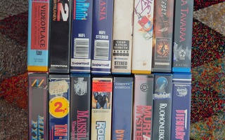 16x isokoppainen vhs, vuokrapoistoja yms