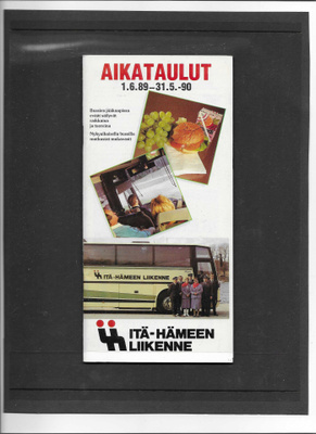 Aikataulut, Itä-Hämeen Liikenne, 1989-90
