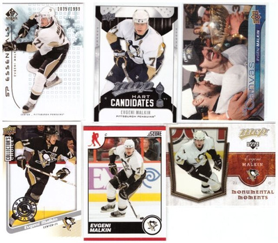 6 x EVGENI MALKIN Pittsburgh Penguins Erikoir Ym Kortteja