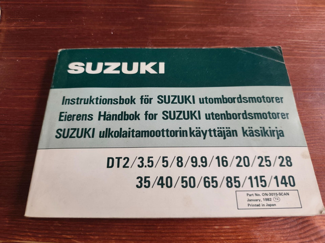 Suzuki ulkolaitamoottorin käyttäjän käsikirja