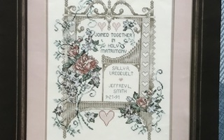 Ristipistomalli ja lankoja Victorian Wedding Remembrance