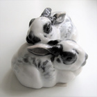 Rosenthal kanifiguriini - Pair of rabbits porcelain - pikkukuva 2