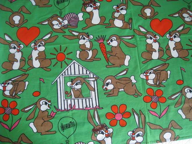Kangas 1970-luku Pupu Jänis retro vintage