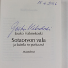 Jouko Halmekoski : Sotaorvon vala ja kuinka se purkautui ... - pikkukuva 3