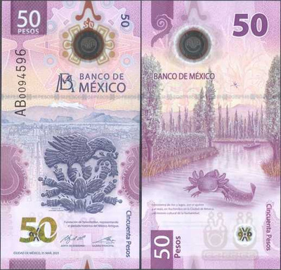 Meksiko Mexico 50 Pesos 2021 (P-133) UNC Polymer