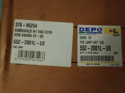 Citroen Xsara sumuvalo vasen 97-00 5522001LUE