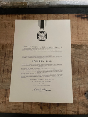 Kollaan muistoristin myöntökirja