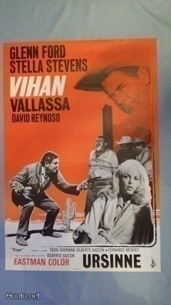 Vihan vallassa Vanha Elokuvajuliste Glenn Ford