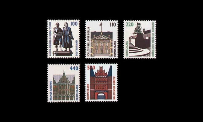 Saksa 1934-8 ** Käyttömerkkejä: nähtävyyksiä (1997)