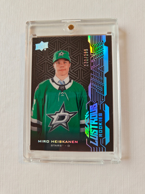 Miro Heiskanen - 18-19 UD Black Lustrous Rookies /299